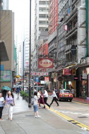 Hong Kong, varjot kuumuutta vastaan.