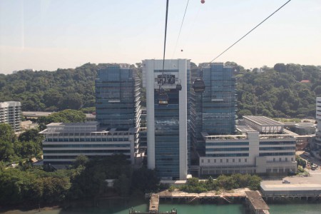 Köysiradan lähtöpiste Sentosan saarelle