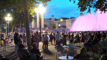 Montjuic suihkulähde iltasella