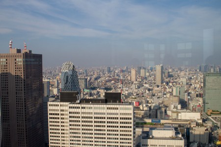 Näkymät Tokion Matropolialueen Kaupungintalon näköalakerroksesta, 202 metriä
