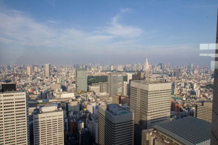 Näkymät Tokion Matropolialueen Kaupungintalon näköalakerroksesta, 202 metriä