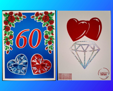 Vanhempien timanttihääpäiväkortti 6/2025